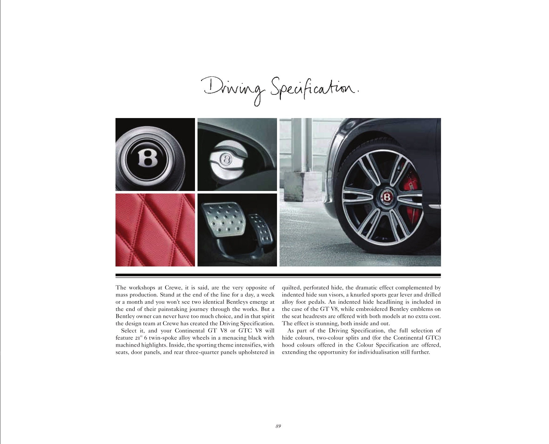 2013 Bentley Continental Brochure Page 92